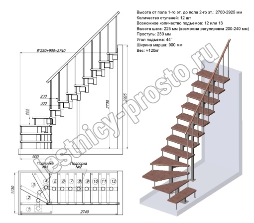Модульная лестница STYLE - купить в Грозном - Мегамаркет лестниц